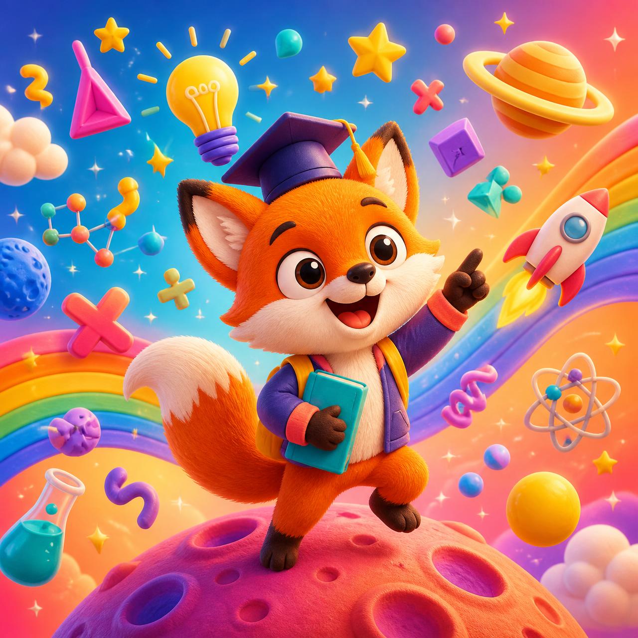 Sparky the Omni JR fox mascot